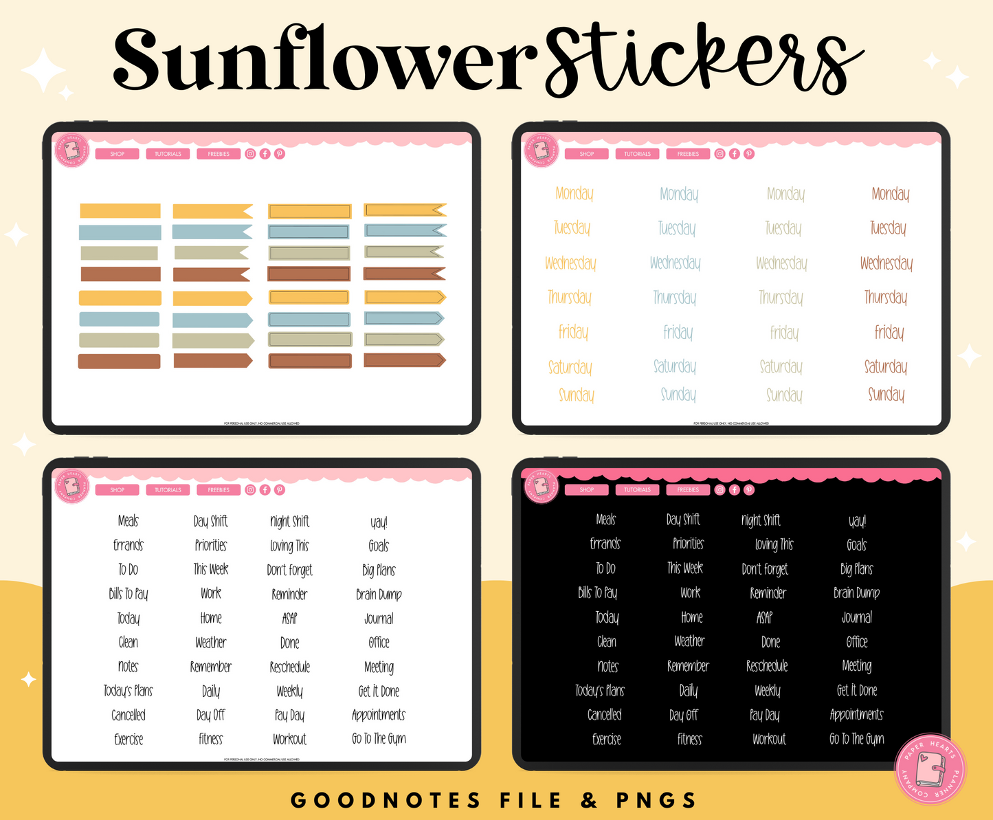 Sunflower Stickers