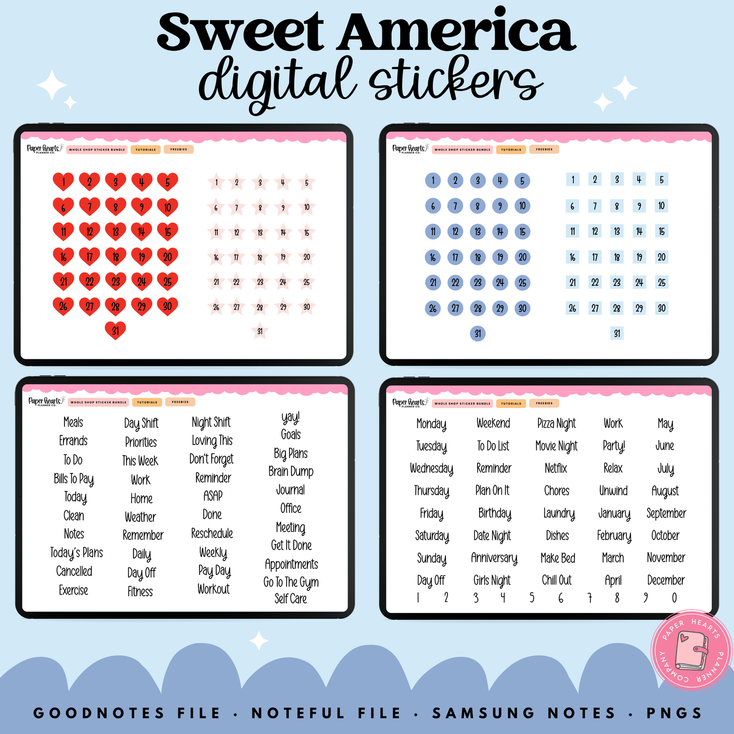 Sweet America Stickers