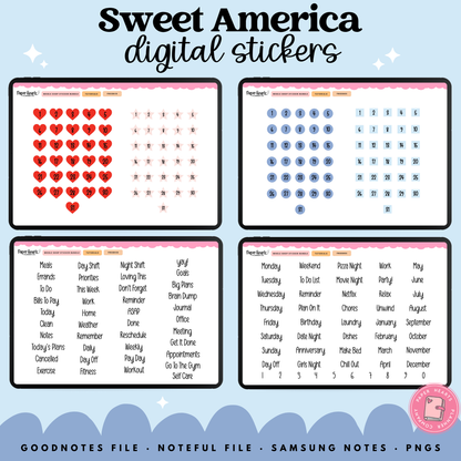 Sweet America Stickers