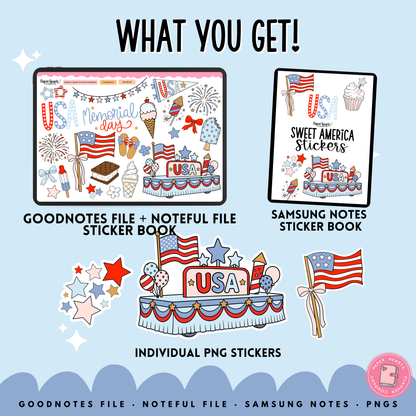 Sweet America Stickers