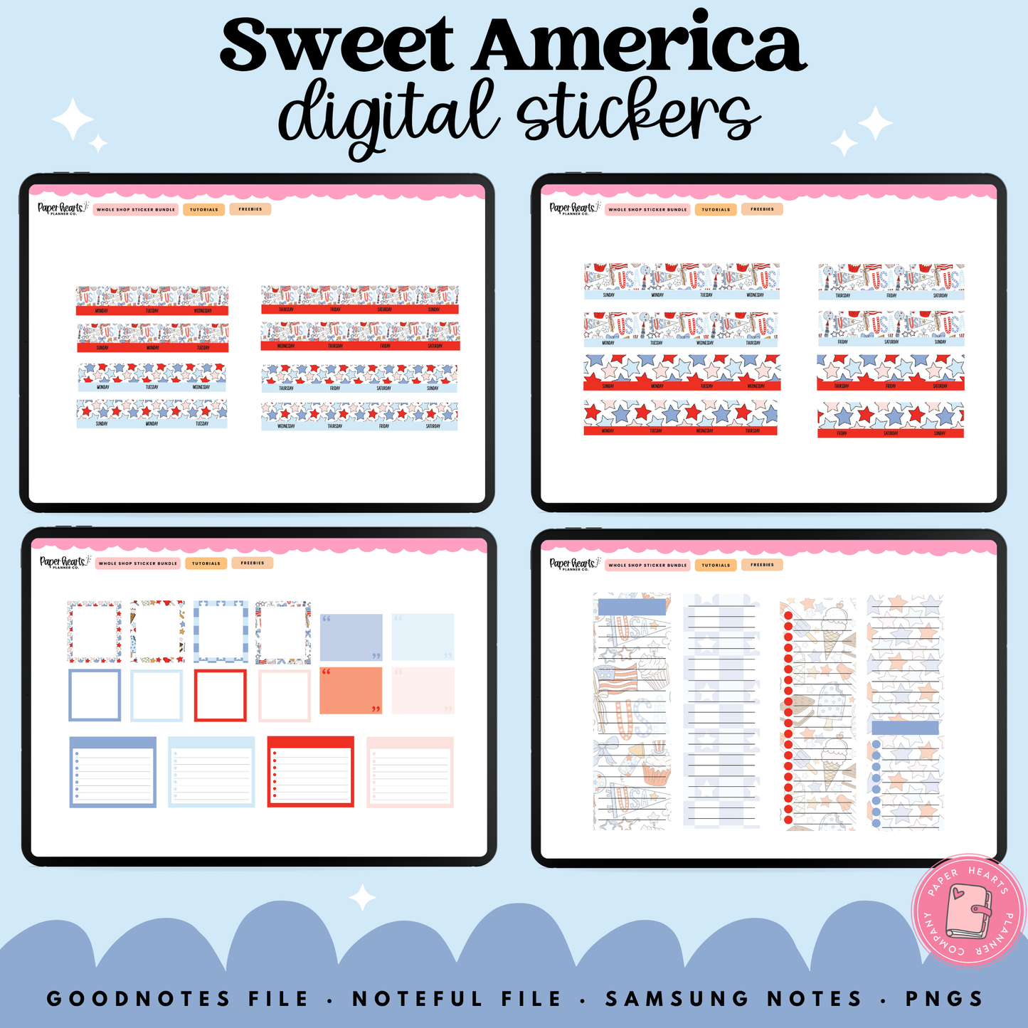 Sweet America Stickers