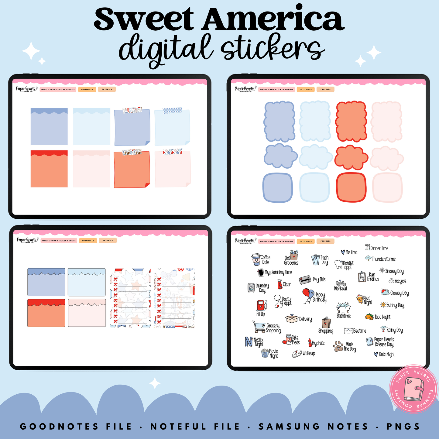 Sweet America Stickers