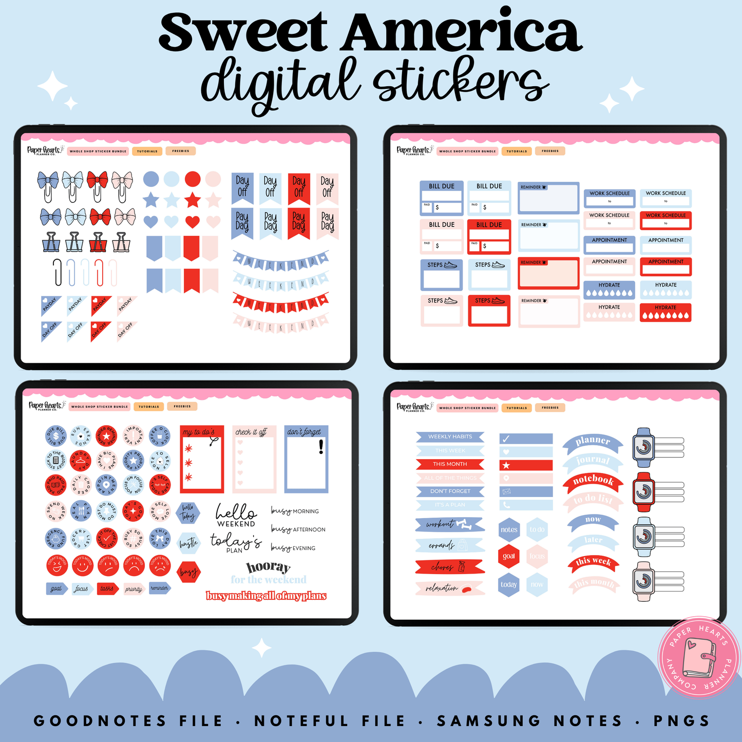 Sweet America Stickers