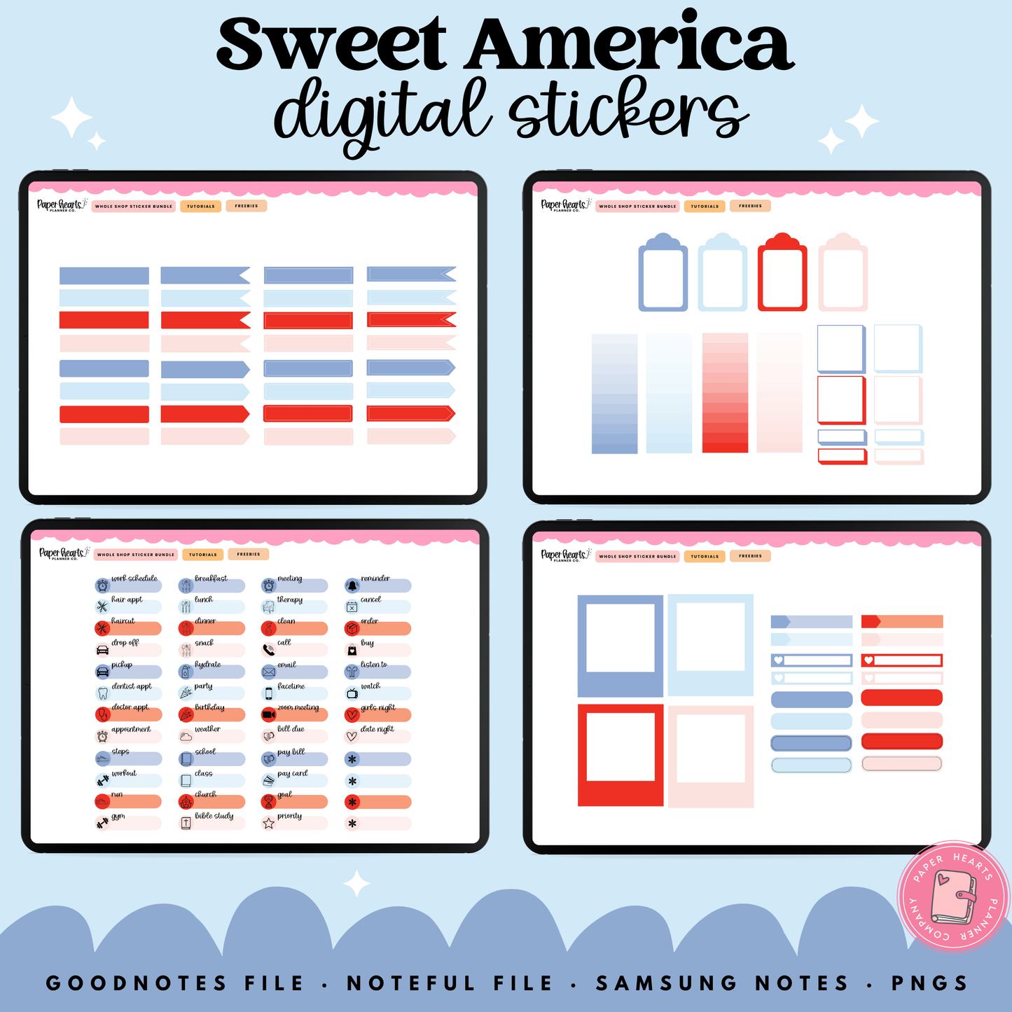 Sweet America Stickers