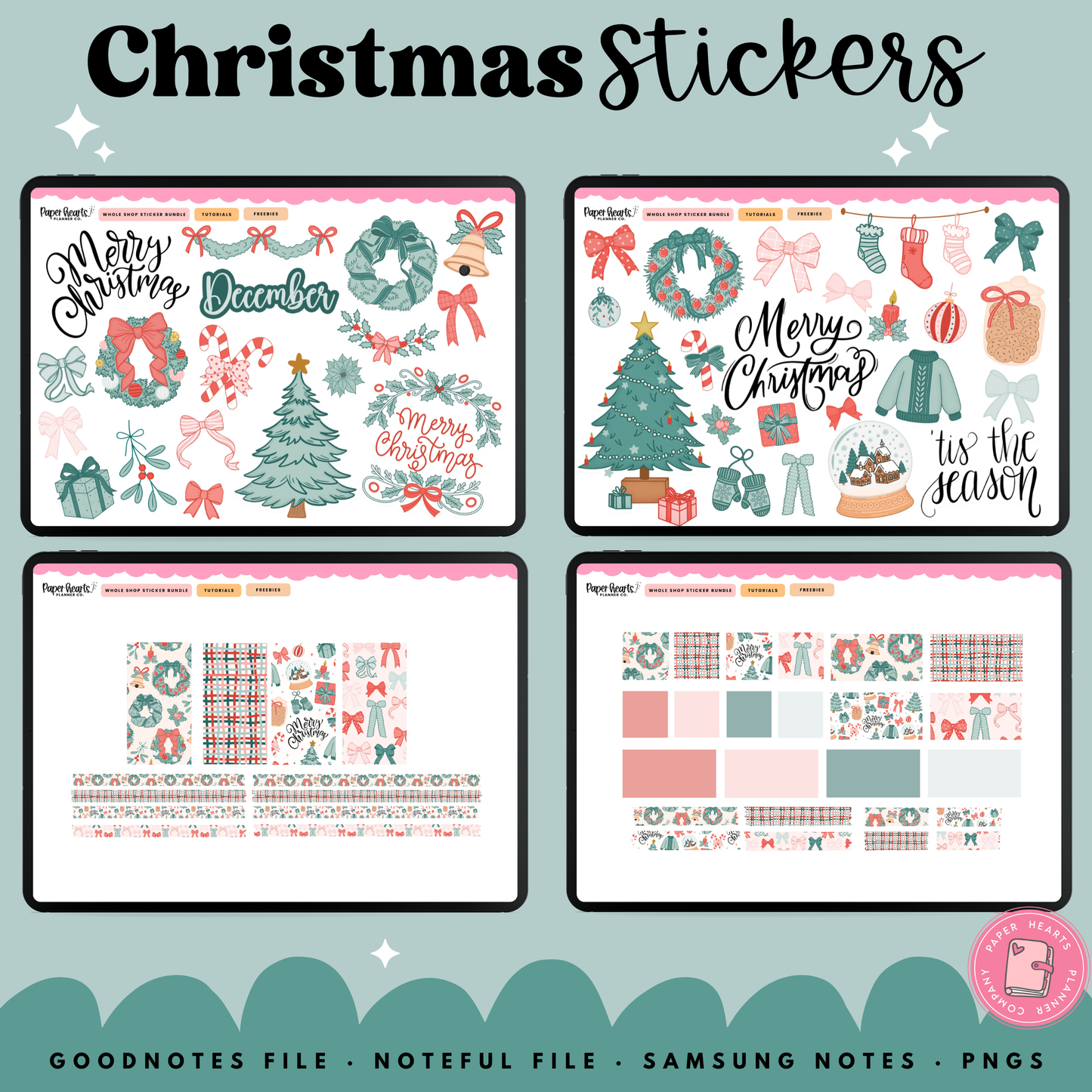 Traditional Christmas December Stickers