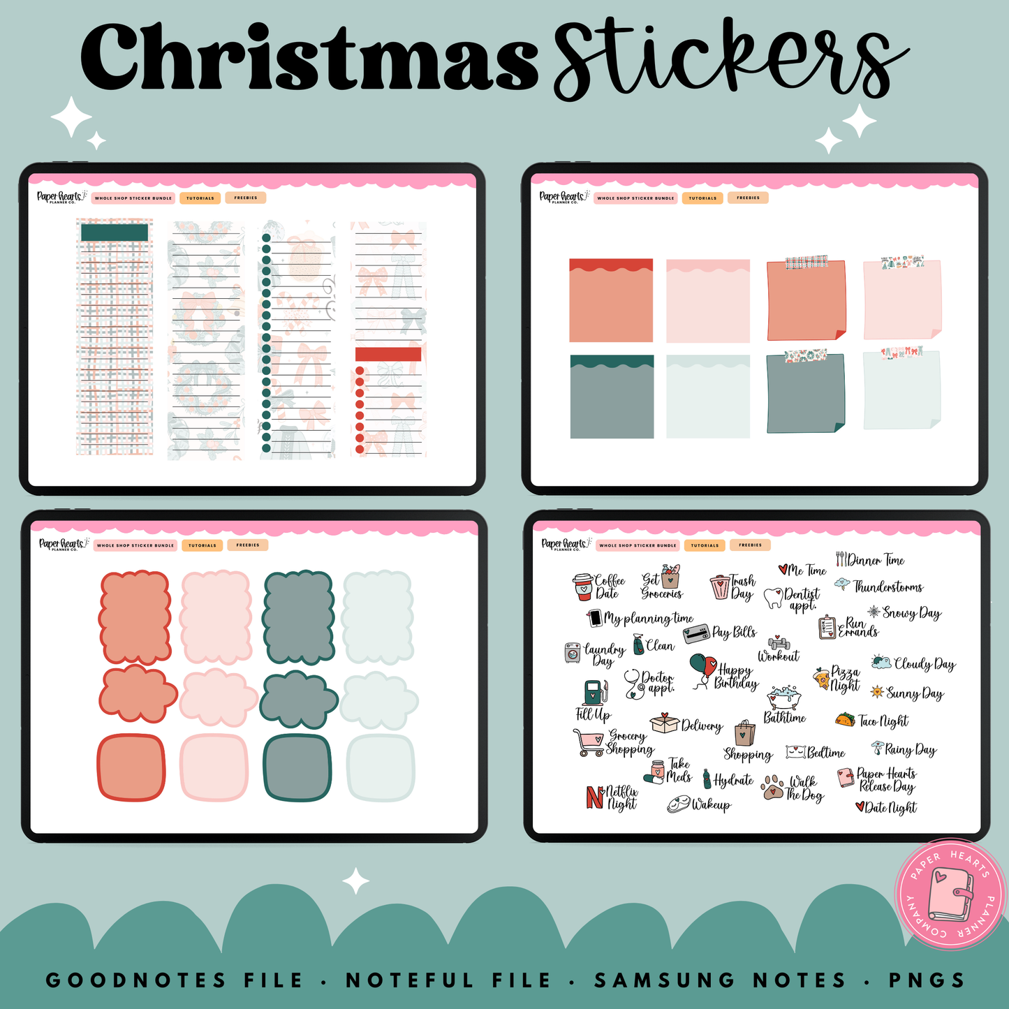 Traditional Christmas December Stickers