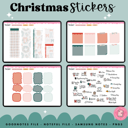Traditional Christmas December Stickers