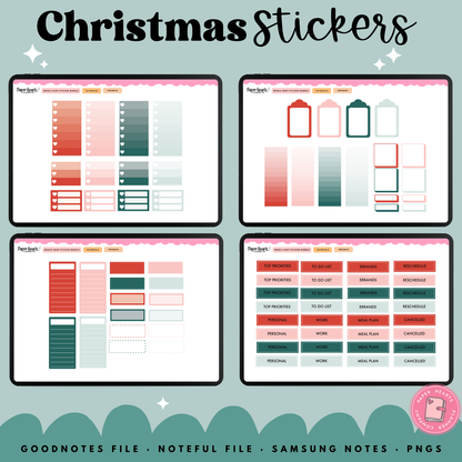 Traditional Christmas December Stickers