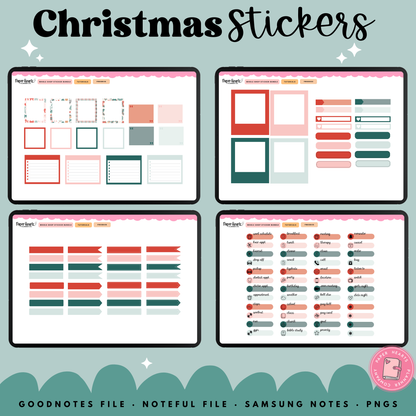 Traditional Christmas December Stickers