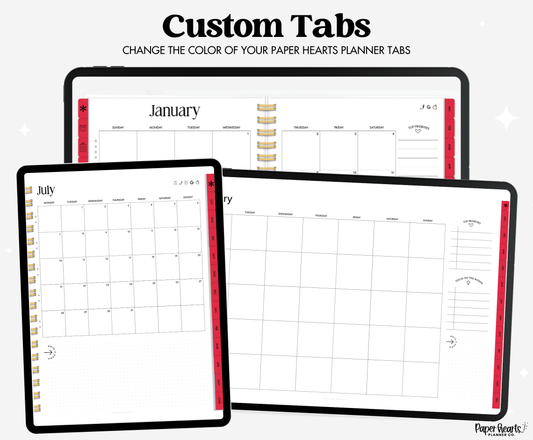Holly Jolly Christmas Tabs Red