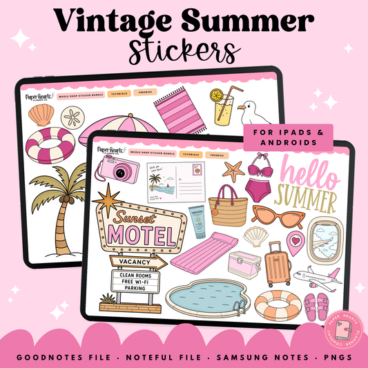 Vintage Summer Stickers