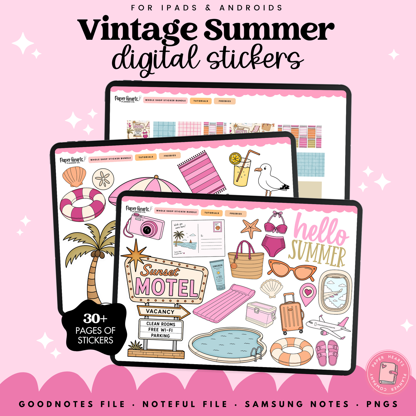 Vintage Summer Stickers