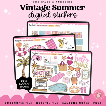 Vintage Summer Stickers