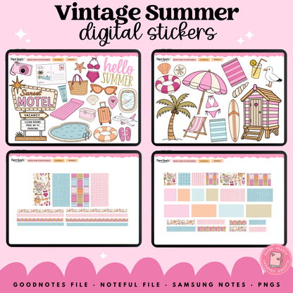 Vintage Summer Stickers