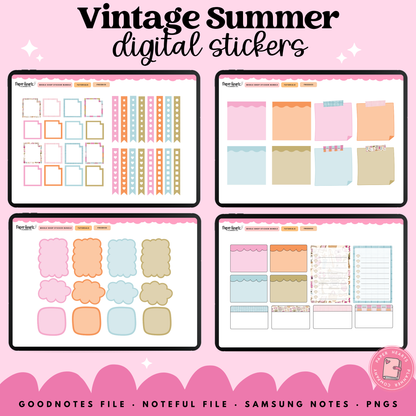 Vintage Summer Stickers