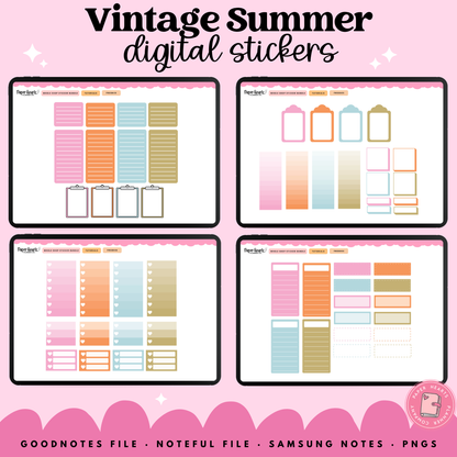 Vintage Summer Stickers