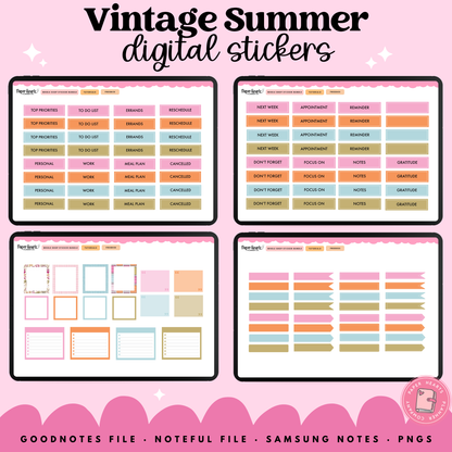 Vintage Summer Stickers