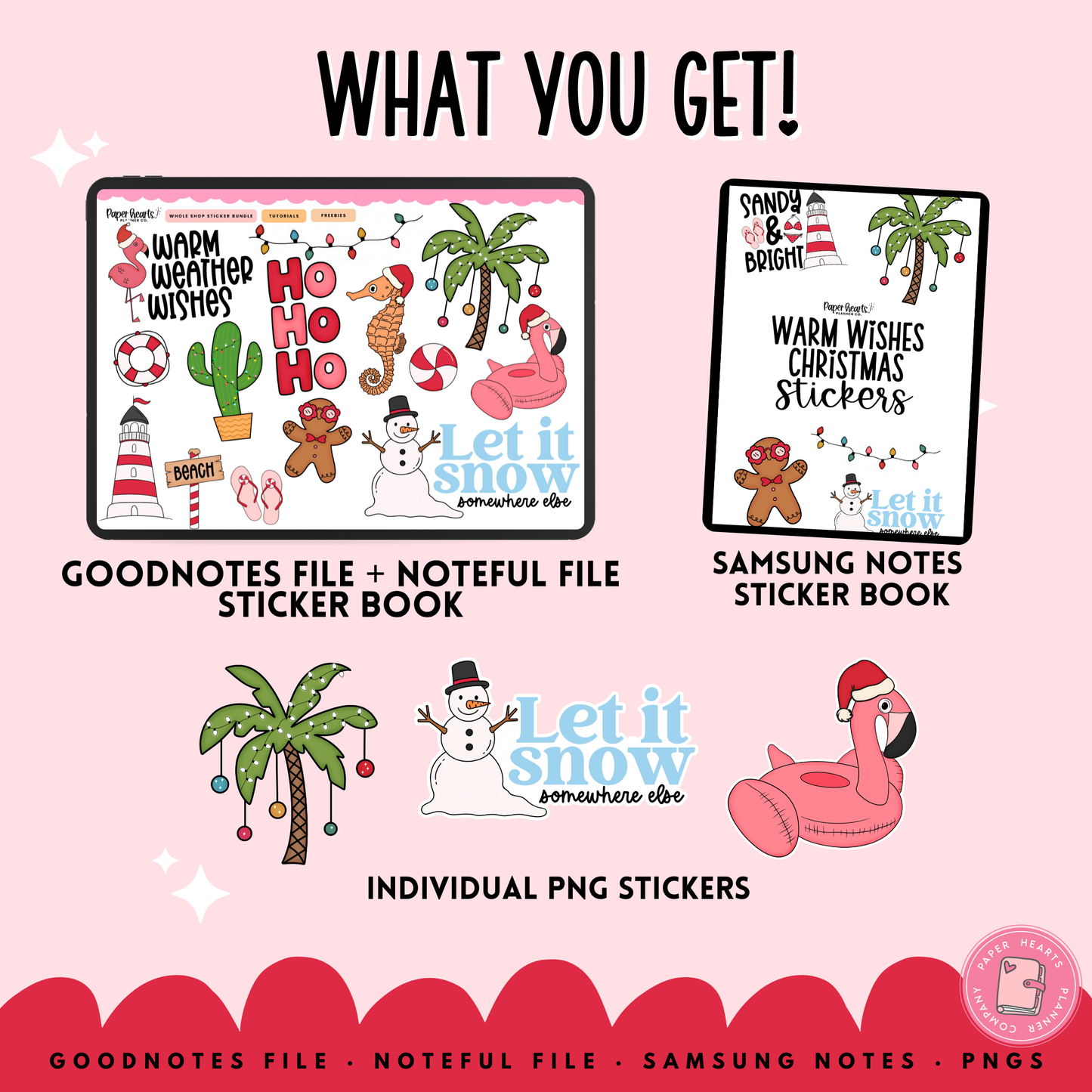 Warm Wishes Christmas Stickers