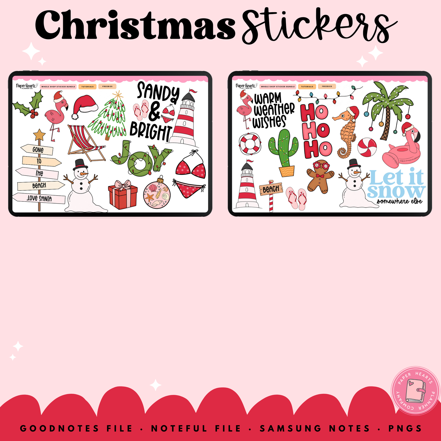 Warm Wishes Christmas Stickers