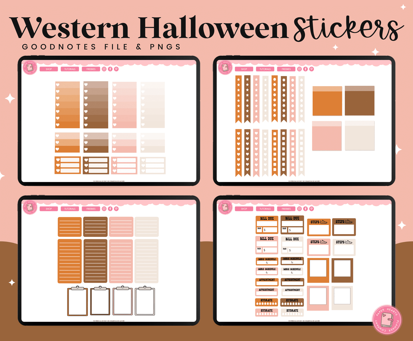 Western Halloween Stickers