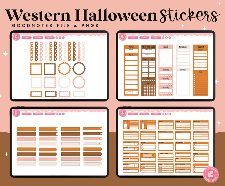 Western Halloween Stickers