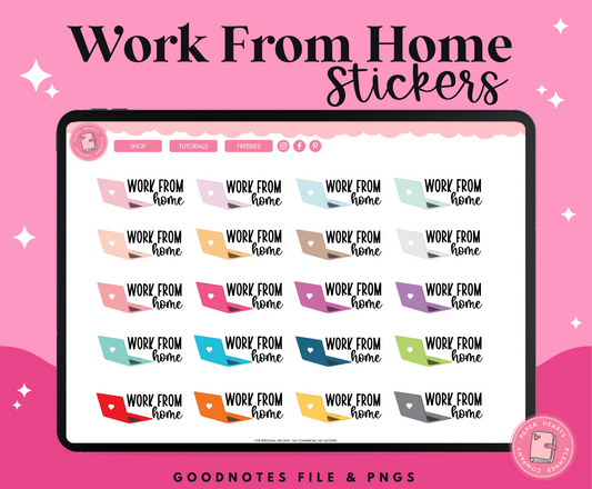 Work From Home Stickers