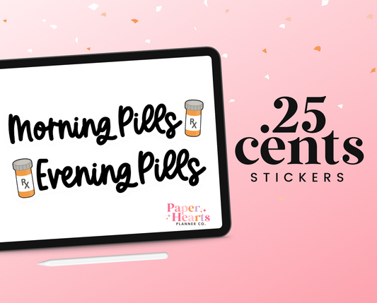 Morning & Evening Pills Digital Stickers