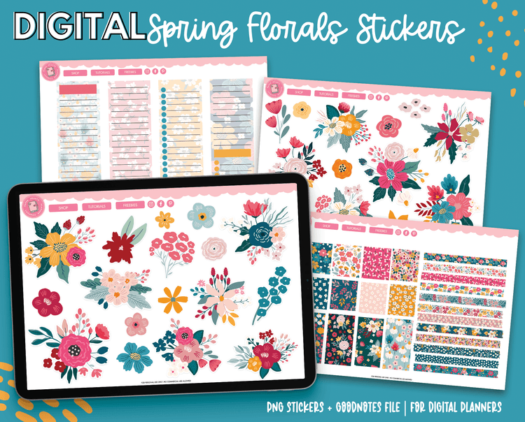 Spring Florals Digital Stickers