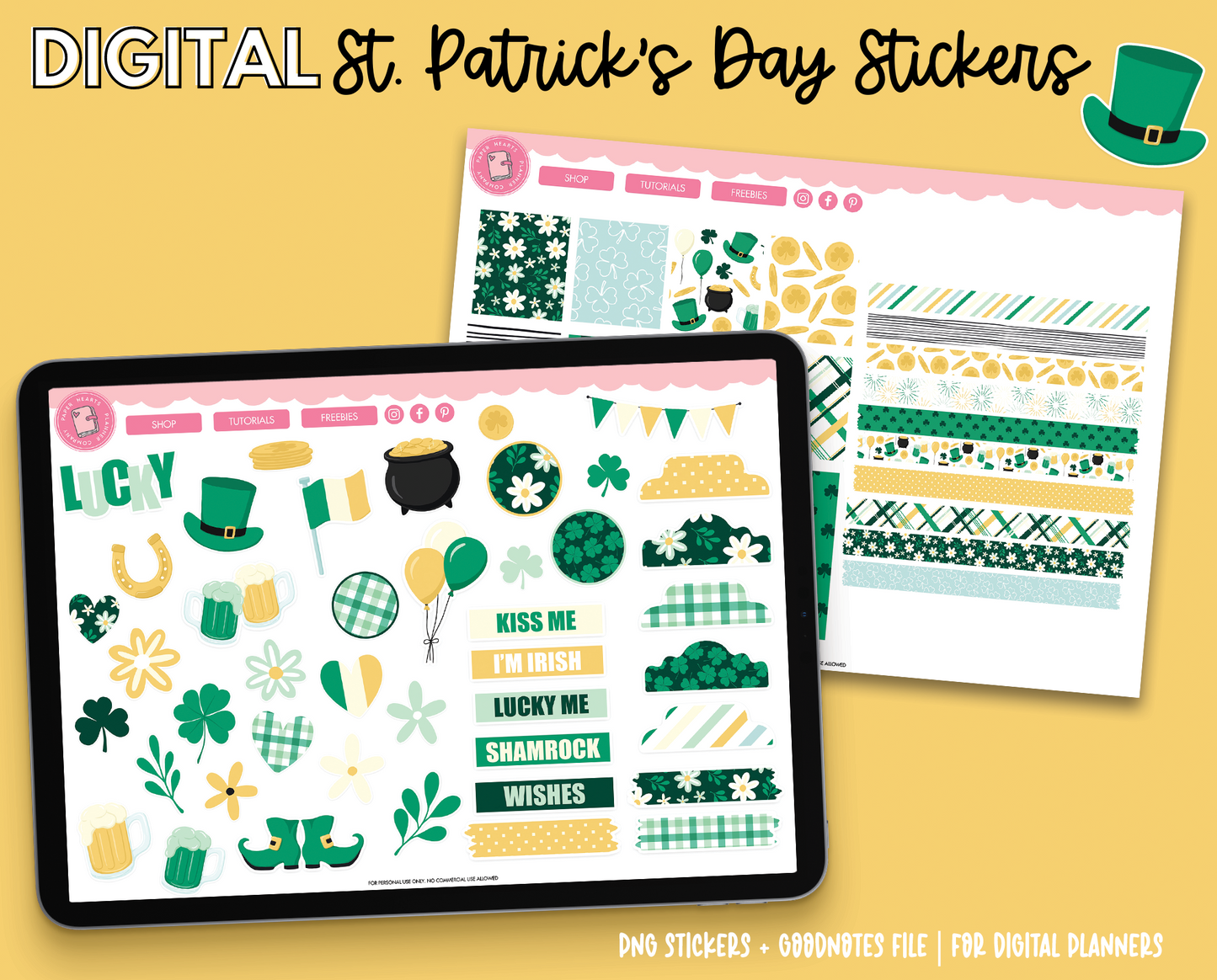 St. Patrick's Day Mini Digital Sticker Set