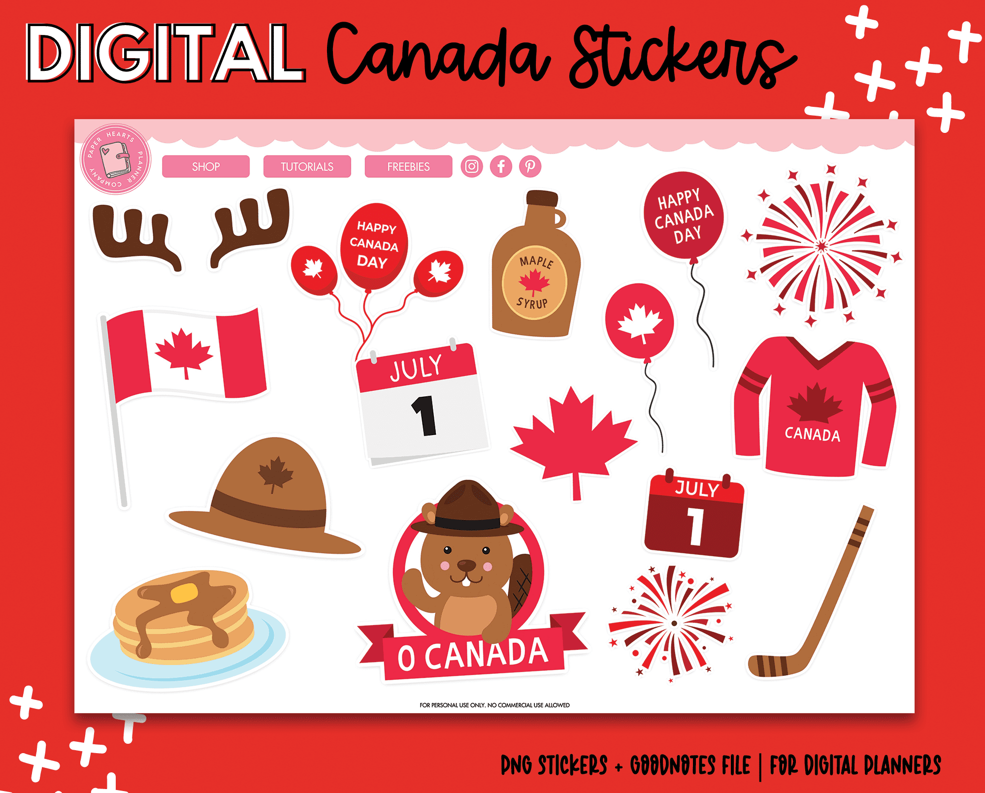 Canada Stickers – Paper Hearts Planner Co.