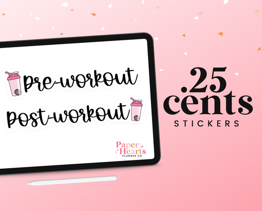 Pre-workout & Post-workout Digital Sticker