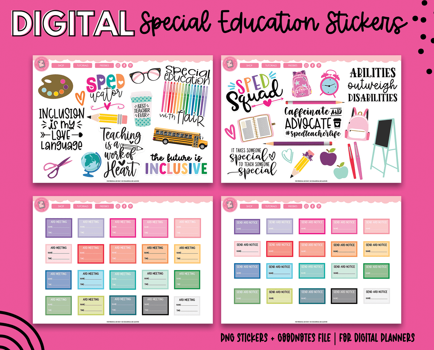 Special Education Stickers