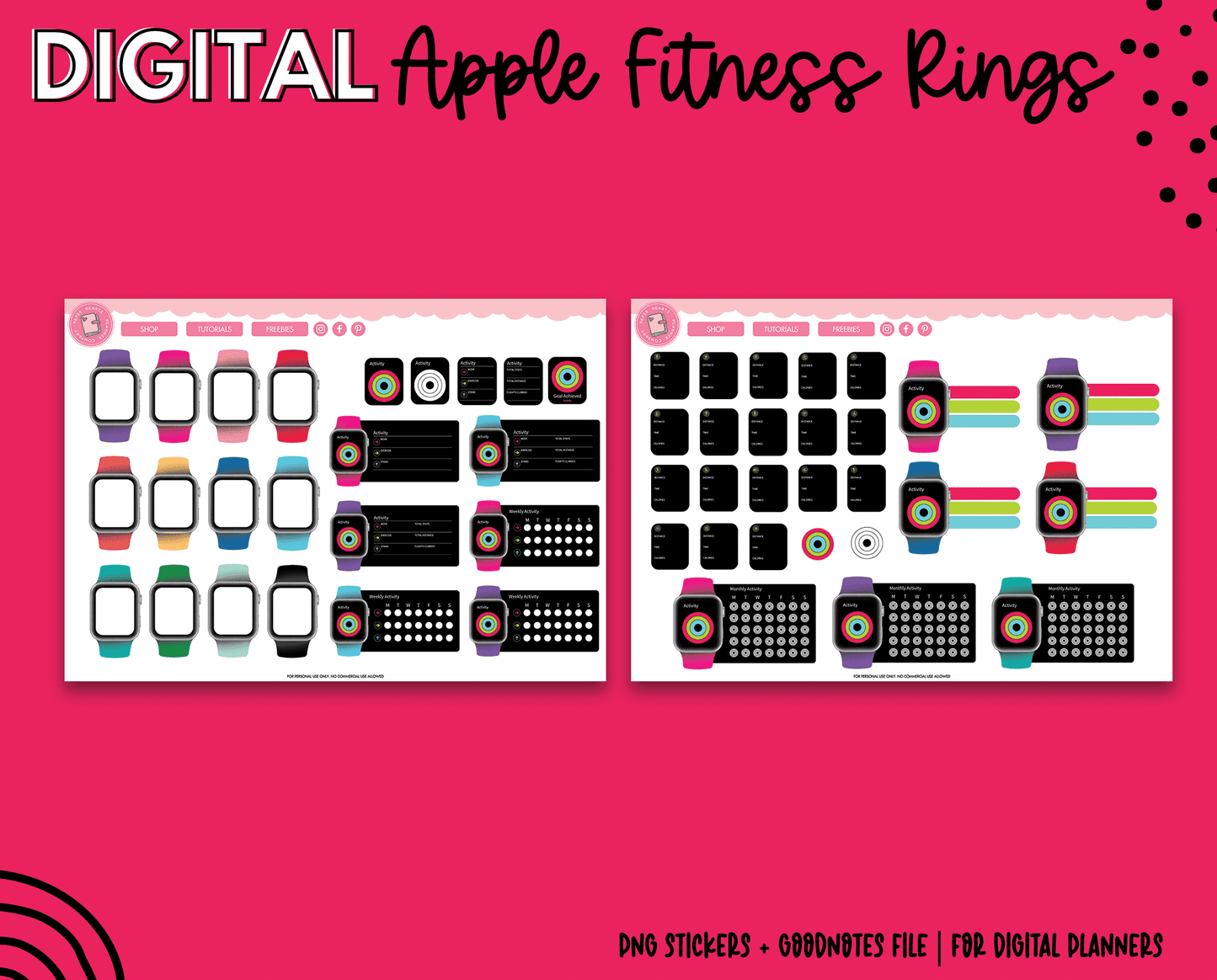 Apple Watch Fitness Rings Stickers