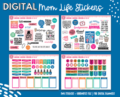 Mom Life Digital Stickers