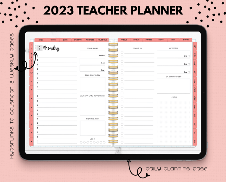 2023 Red Apples Teacher Planner