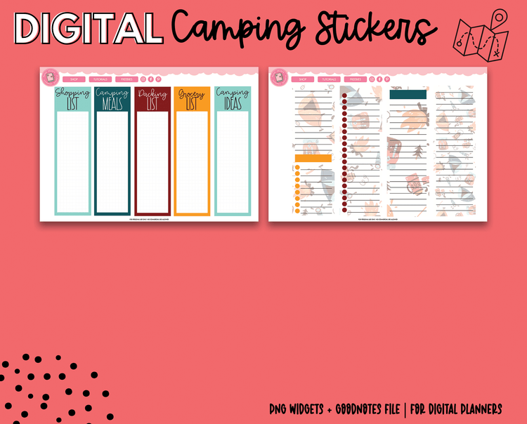 Camping Digital Stickers