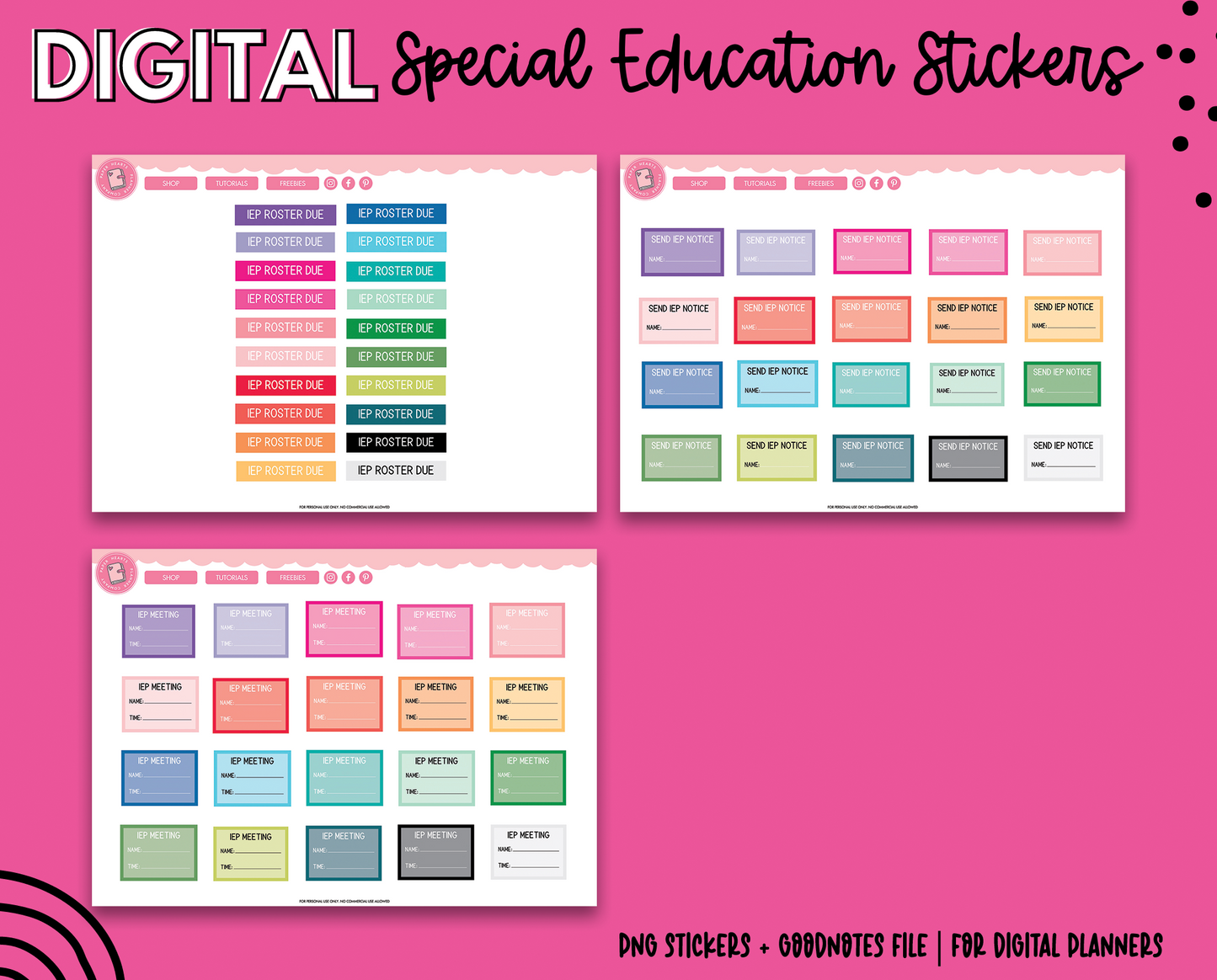 Special Education Stickers