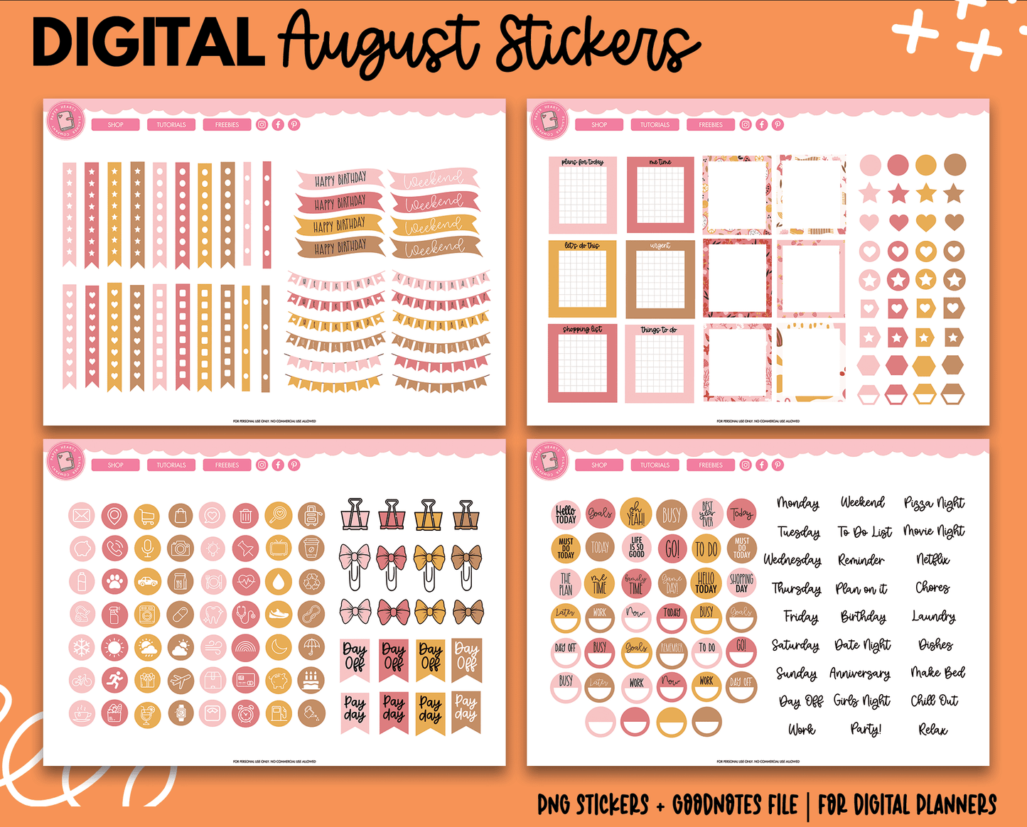 August Sticker Kit
