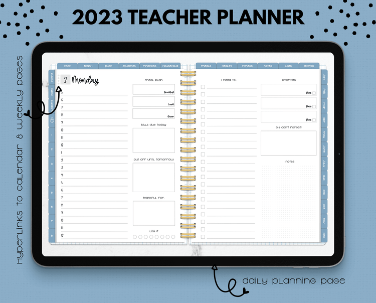 2023 Neutral Teacher Planner