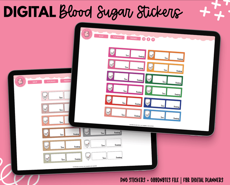 Blood Sugar Tracker Stickers