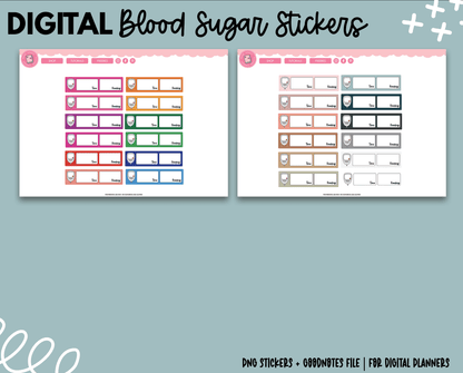 Blood Sugar Tracker Stickers