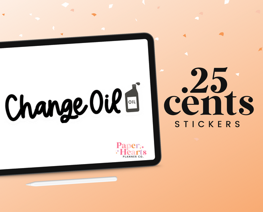 Change Oil Digital Sticker