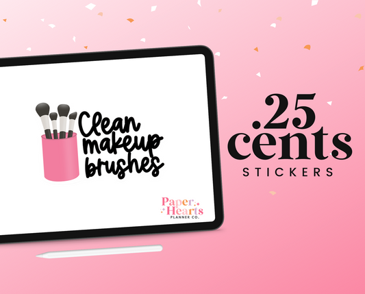 Clean Makeup Brushes Digital Sticker