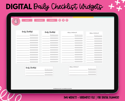 Daily Checklist Widgets