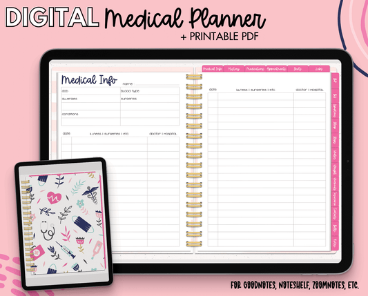Digital Medical Planner with Printable Version