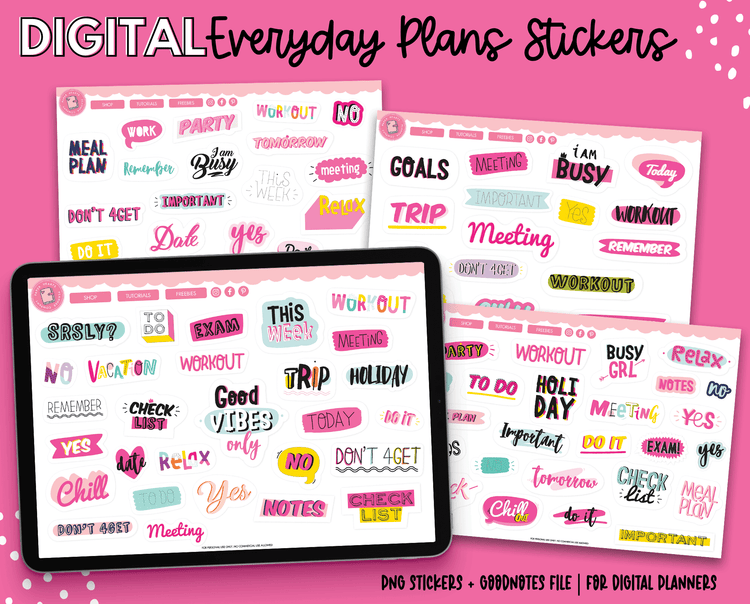 Everyday Plans Digital Stickers
