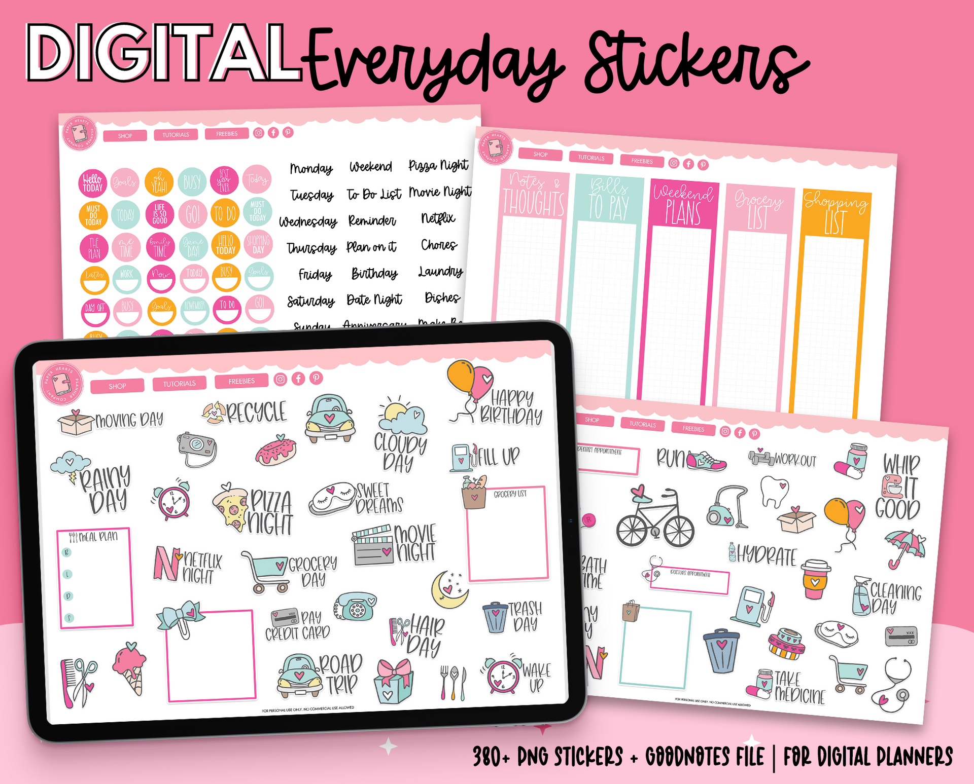 Family Calendar Stickers Planner Stickers Everyday Stickers Recycled Paper  