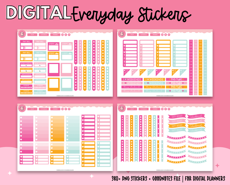 Digital Everyday Planner Stickers