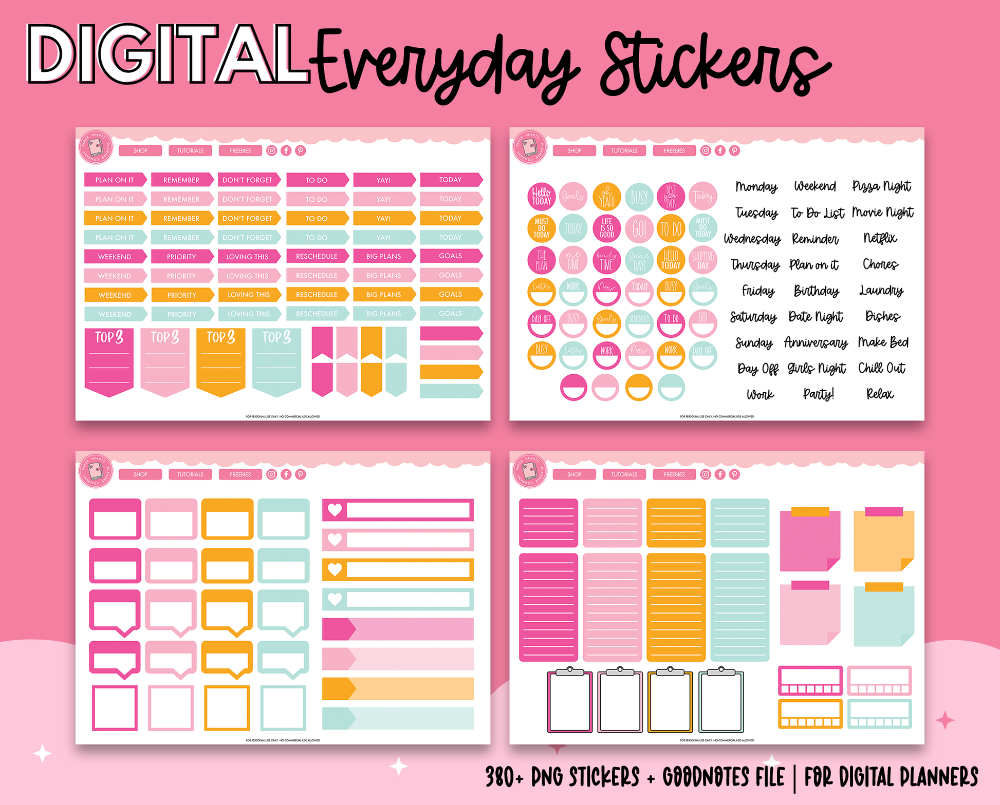 A5 Sticker Pack - Colorblends. 2 Foiled Sticker Sheets, 111 Total Stickers.  Fun and Function Designs to Optimize Life Planner Organization by Erin