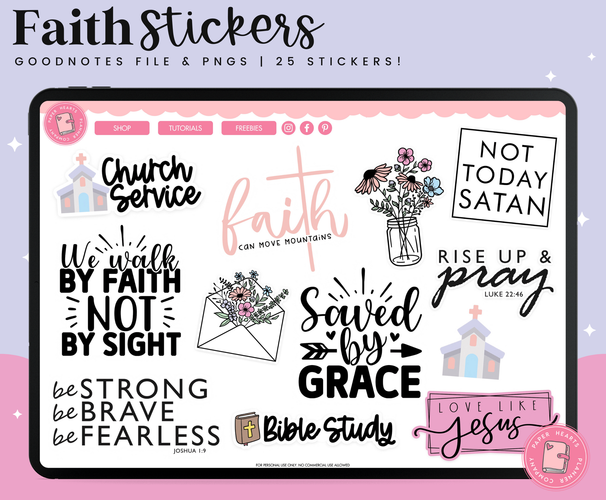Holy Night Faith Sticker Sheets Christian Planner Stickers
